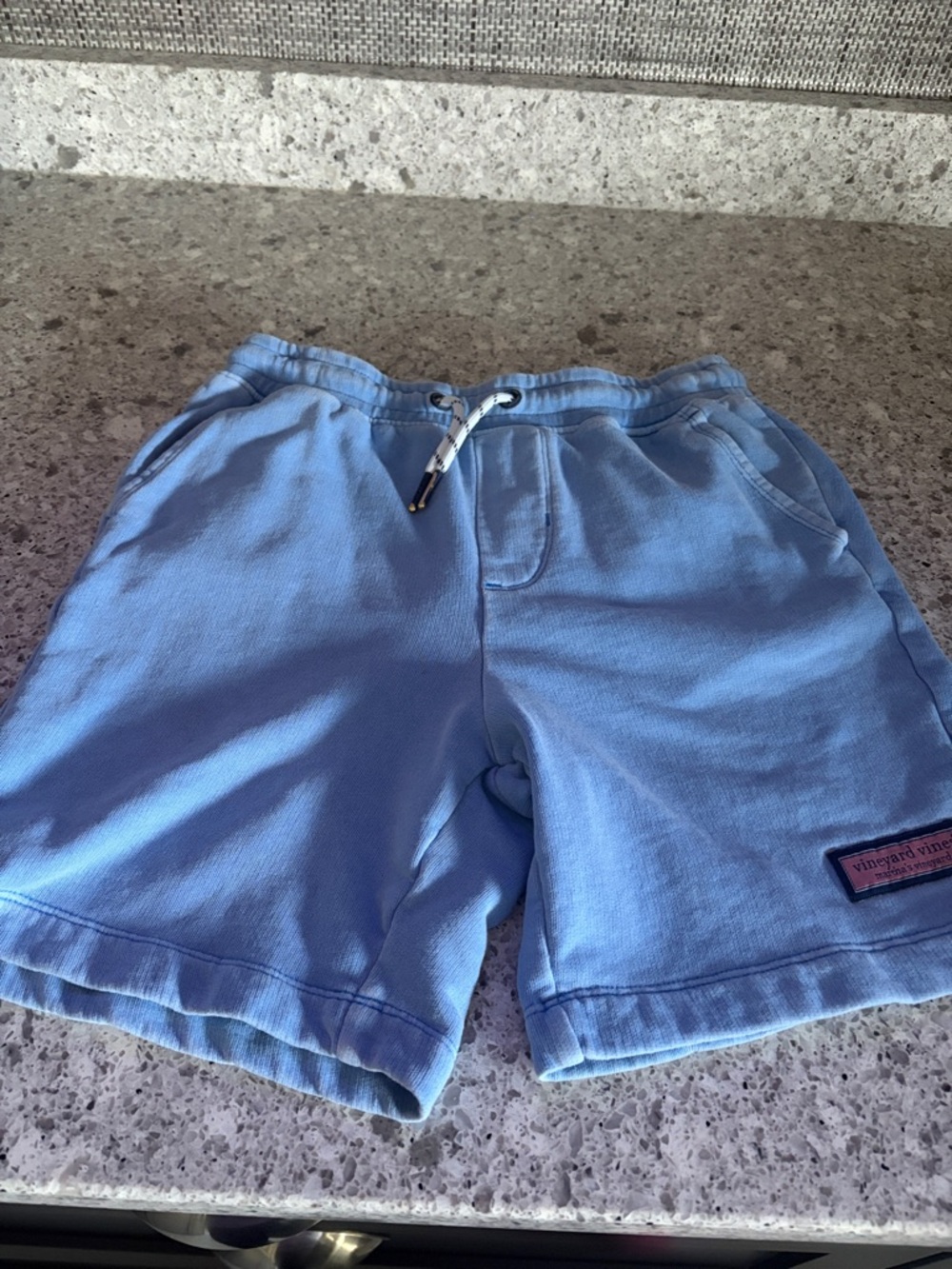 Vineyard Vines Sky Blue Inner French Terry Drawstring Shorts